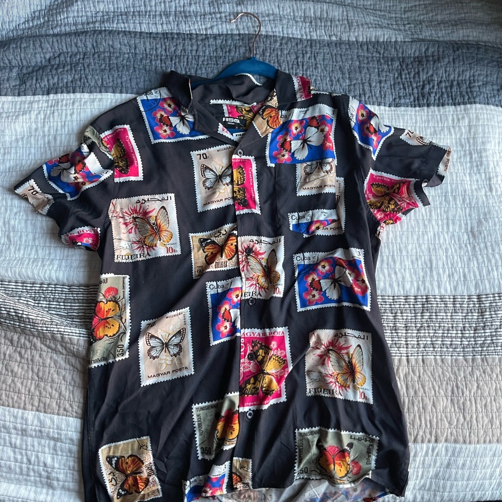 RSQ Vibrant Stamp Print Shirt